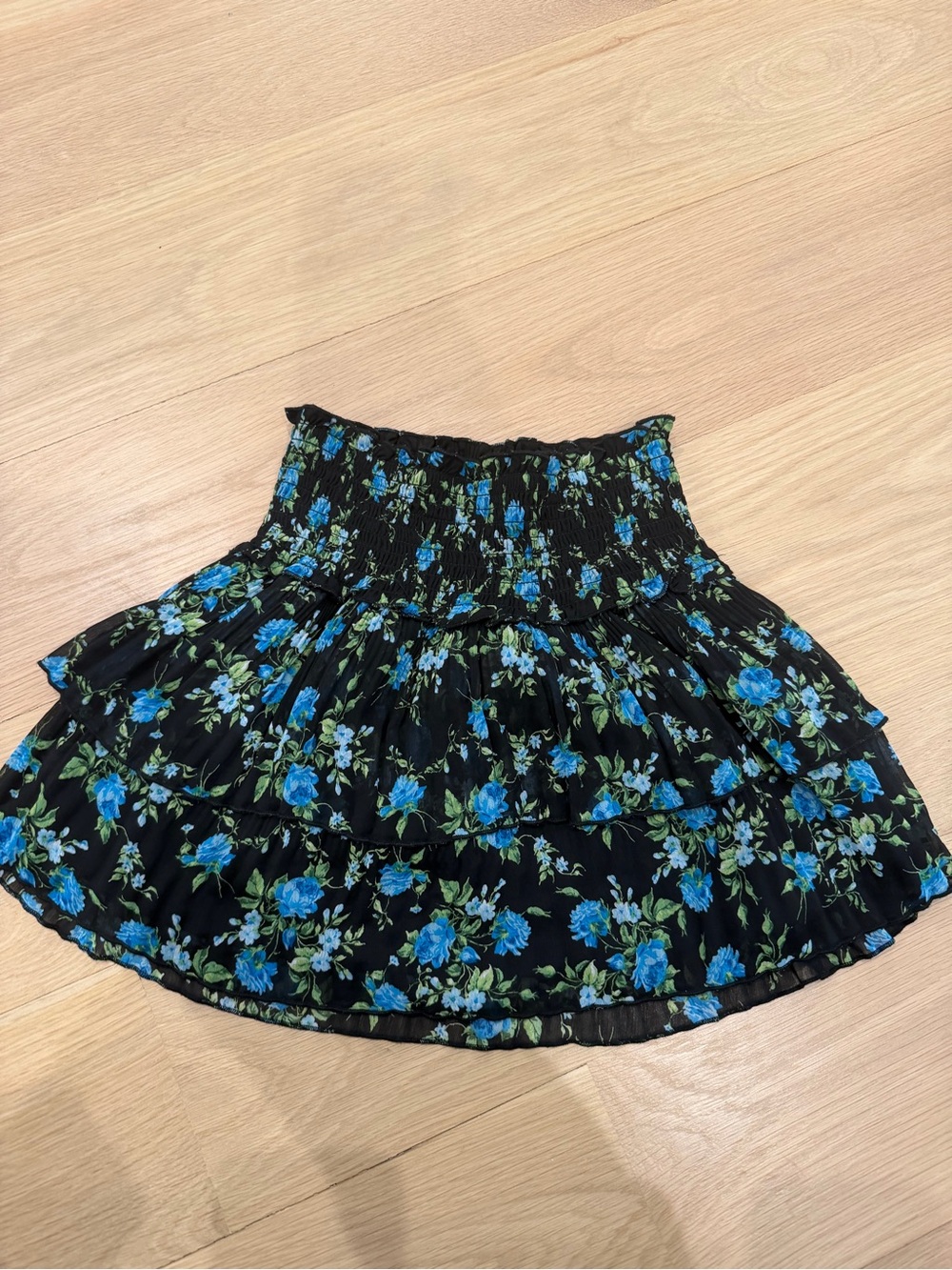 Katie J NYC tween medium Floral Tiered Smocked Mini Skirt